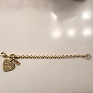 Coach charm bracelet 7” goldtone